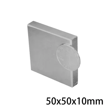 1/2/3/5 KS 50x50x10 Veľké Hrubé Quadrate Permanentné Magnety 50*50 mm Neodýmu N35 Magnet 50x50x10mm Silné Magnetické 50*50*10 mm