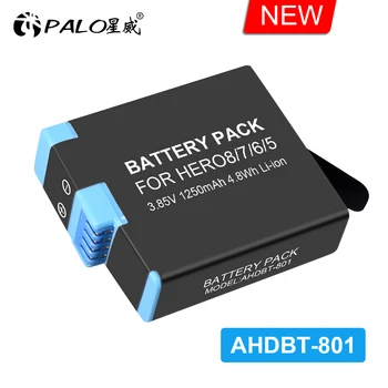 1-8pcs 1250mAh AHDBT-801 Batériu pre Gopro Hero 8 Black Batéria Akku AHDBT-801 Hrdina 8 Black Gopro Príslušenstvo