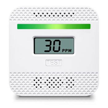 1 Ks Oxid Uhoľnatý Alarm CO Alarm Detektor Prístroj S LCD Digitálny Displej Pre Prenosné Cestovať Domov, Batérie, Napájaný