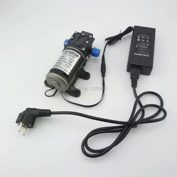 100W Vrátiť ventil, typ Mini DC Membránové čerpadlo malé 12v vodné čerpadlo vysokotlakové 8 L/min s sieťový adaptér 100-240v