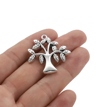 10PCS Šperky, Prívesky Antique Silver Farba Kovu strom Prívesky Pre Šperky, Takže DIY Handmade Náramok, Náhrdelník Hľadanie