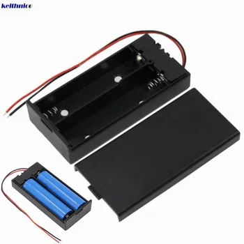 1PC 3,7 V 2x18650 Batérie Držiak Prípade 7.4 V Plastových Batérie Úložný Box s ON/OFF vypínač pre Nechránené 18650 Batérie