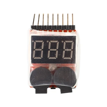 1S-8S Lipo Batérie Nízke Napätie Tester Test VOLTMETRE skúšobný monitor Bzučiak alarm, indikátor