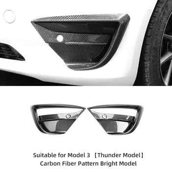 1Set Auto Hmlové Svetlo Obočie Viečka Kryt Predného Nárazníka, Bočné Ventilačné Spojler Splitter Pre Tesla Model 3