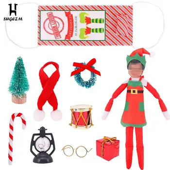 1Set Vianočné Bábika Sadu Mini domček pre bábiky Oblečenie, Dekorácie Doll Oblečenie, Obuv, Dievčatá, Deti, Mini Oblečenie, Spací Vak Šatku TreePony