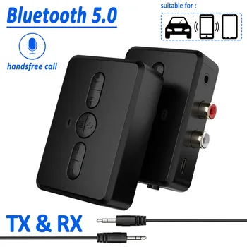 2-in1 Bluetooth Audio Adaptér 5V RX+AUX Bluetooth 5.0 Prijímač Vysielač Pre BT Spustí Zariadenia Automobilovej Handsfree Hovor Rádio