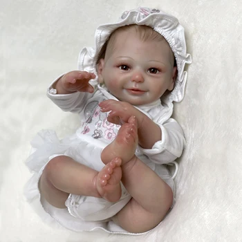 20-Palcový Lol Bebe Reborn Menina Mäkké Vinylové Ručné Realisticky Ručné maľovanie Baby Doll
