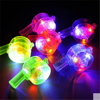 200pcs/veľa Hot Predaj 6*3 Farebné LED Blikajúce Whistle Blikať Bar a Píšťalka rozsvieti Zábavné Party Láskavosti Dekorácie Dodávky