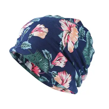 2021 Bavlna Jeseň zima Skullies spp čiapočku klobúk kvetina tlače turban Klobúk, šatku s dvojakým použitím pre Mužov a Ženy 73