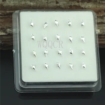 20PCS/Box Módny Krásne Conch Vzor Žena Stud-Tvarované Tvarované Nos Nechty Pre Piercing Šperky, Piercing Chrupavky
