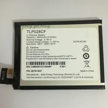 3.8 V New Vysoká Kvalita TLp028CF 2800mAh Batérie pre Alcatel náhradné batérie