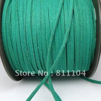 3 mm Zelená Južná Kórea Sofe Vlákna Kože Lano Kábel DIY Príslušenstvo Na Výrobu Necklae Pletená Náramok Popruh, Kábel Veľkoobchod