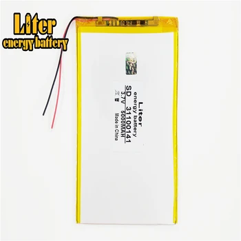 31100141 30100140 Polymer lithium ion batéria, 3,7 V, 5000mAh CE, FCC, ROHS MKBÚ certifikácie kvality
