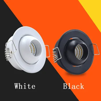 3W Mini LED Svietidlá Black/White/ 45mm, Rezanie Otvor 85V-240V Strop Vstavaná Skriňa Spot Lámp
