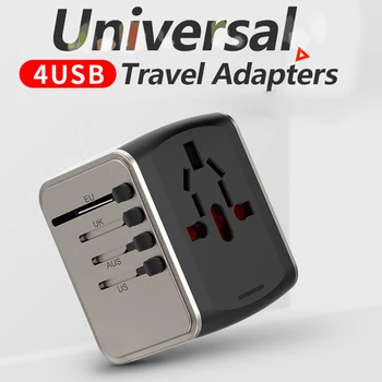 4 Porty Nabíjačku Converter AU EU, UK, US Univerzálny Stenu sieťový Adaptér, Multifunkčný Mobilný Telefón Herné Konzoly pre MacBook iPhone