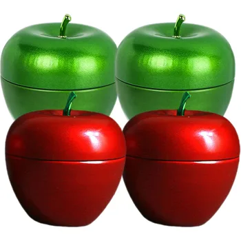 4pcs Apple-Tvar Zapečatené Plechovky Čaj Plechovky Candy Dózy Sladkosti Kontajnerov Vianočný Darček Môže Box Apple Tesnenie Železa Môže Vianočné Cukrovinky Môže