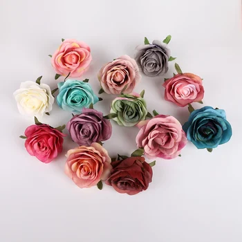 5 Kusov Umelých Kvetov Lacné Svadobné Dekoratívne Kvety Stenu Falošné Ruže Hlavu Svadobné Odbavenie Domáce Dekorácie Príslušenstvo