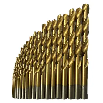 50 Ks Titán Potiahnutý Rýchloreznej Ocele Drill Bit Nastavený Nástroj 1/1.5/2/2.5/3 mm