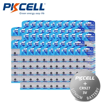 50Pcs/10Packs PKCELL 3V Lítiová Tlačidlo/Mince Bunky Batérie CR927 927 DL927 BR927 ECR927 5011LC