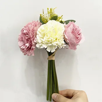 6pcs/set skúmie umelého hodvábu kvety, svadobné dekorácie, svadobné strane kytice