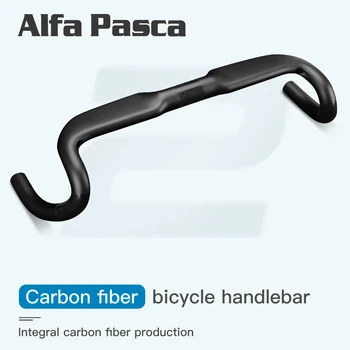 Alfa Pasca Uhlíka Ohnuté Bary Cestné Riadidlá Pre cyklistov UD Matný 458/478/498mm Vnútorným vedením, jazda na Bicykli Dorp Riadidlá