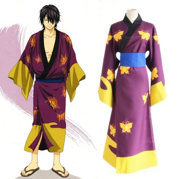 Anime Gintama Cosplay Kostýmy Shinsuke Takasugi Cosplay Kostým Kimono Halloween Party Striebro Duše Cosplay Kostým
