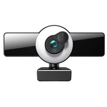 AT41 Webkamera S Krúžok Svetla A Súkromia Kryt, Auto-Focus, Plug And Play, Web Kamera Pre PC, Mac Prenosný počítač Stolový Počítač