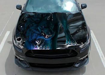 Auto kapota odtlačkový vinylové nálepky grafické zábal odtlačkový vlk angry truck odtlačkový truck grafické kapoty odtlačkový lebky f150 VLASTNÉ