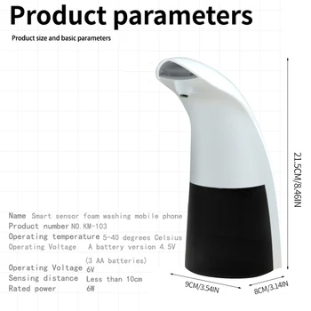 Automatické Peny Zásobník Touchless Infračervený Pohybu Senzor, Hands-Free Foaming Čerpadlo Ručné Umývačky Kúpeľňa Kuchynské Potreby