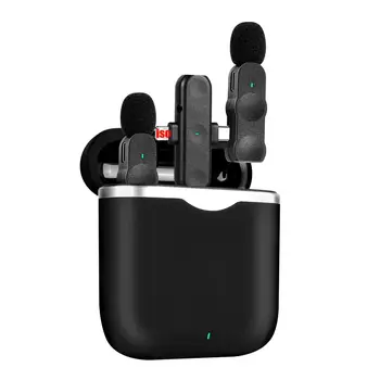 Bezdrôtové Lavalier Mikrofón Šumu Audio Video Nahrávanie Live Hranie Mikrofón S Nabíjanie Prípade, Bluetooth Reproduktor