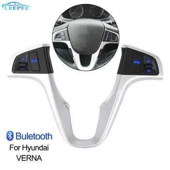 Bluetooth Auto Príslušenstvo Audio Hlasitosť Hudby Spínača Volant Tlačidlo Pre Hyundai VERNA SOLARIS Modré Podsvietenie