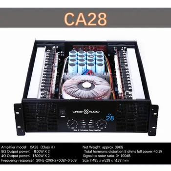CA28 Profesionálny Zosilňovač Pure Power Zosilňovač 2channels (3u) KTV/Stage/Home Entertainment Ktv 8ohm 400w*2/800w*2