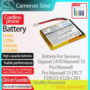 CameronSino Batéria na Siemens Gigaset L410 Pro Maxwell Pro Maxwell 10 DECT hodí Siemens S30852-D2240-X1 Bezdrôtový telefón Batéria