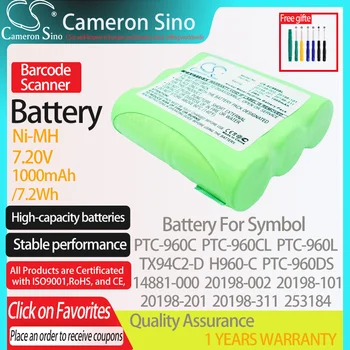 CameronSino Batérie Symbol PTC-960C PTC-960CL PTC-960L TX94C2-D H960-C PTC-960DS hodí Symbol 253184 Čiarových kódov batérie