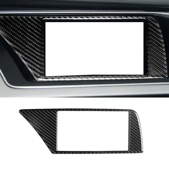 Carbon fiber vnútorné navigáciu rám pre Audi A4 B8, A5 príslušenstvo - ľavej strane riadiť auto úprava príslušenstvo nálepky