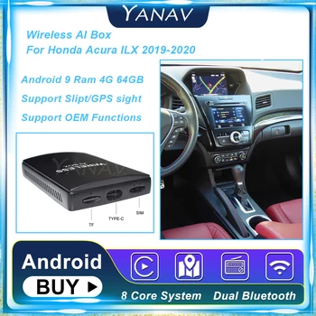 Carplay Bezdrôtový Ai Box Pre Honda, Acura ILX 2019-2020 Android 9 4G 64GB Android Auto Auto Smart Box Plug and Play AI Adaptér Box