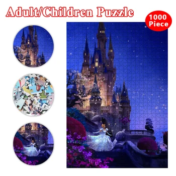 Cinderella Puzzle Skladačka 300/500/1000 Ks Hrad Disney Puzzle Diy Tvorivej Duševnej Vzdelávania Hračky pre Deti Ručné Darček