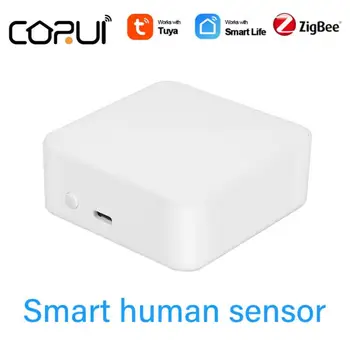 CORUI Tuya Smart ZigBee Ľudských Senzor, Stropné Ľudskej Prítomnosti Senzor Inteligentný Život na Diaľkové Ovládanie Ľudské Telo, Pohybový Detektor