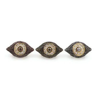 CZ Micropavé korálky Korálky Nádherné Retro Magic Eye Šťastie Oko Prívesok Náramok Kúzlo DIY Šperky Príslušenstvo 21x12.6 mm