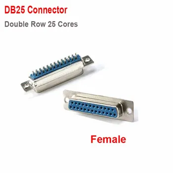 DB25 Konektor VGA Konektor Dvojitý Riadok 25 Core Socket Žena Adaptér DP25 2 Riadky 25 Pin Zvárania Typ