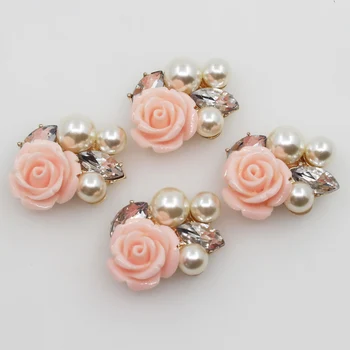 dekoratívne pracky 20X22MM 10pcs/box krásne ružové ruže crystal romantická láska darčeka odevné doplnky DIY malé šperky