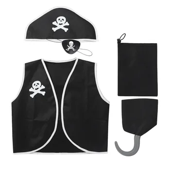 Deti, Chlapci Pirátske Kostýmy Halloween Kostým Kolónie Pirát Cosplay Nastaviť Clubwear Gotický Tému Pirátske Strany Cosplay Šaty