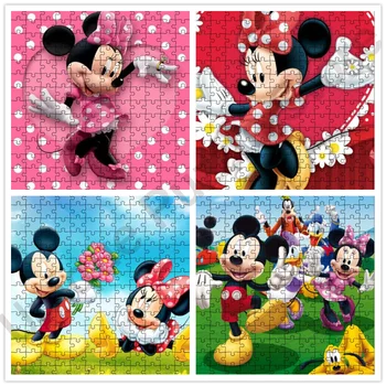 Disney Mickey Mouse 300/500/1000 Kusy Skladačka Puzzle, Hračky, Puzzle pre Deti, Dospelých Darčeky Inteligencie Deti Vzdelávacie Hračka