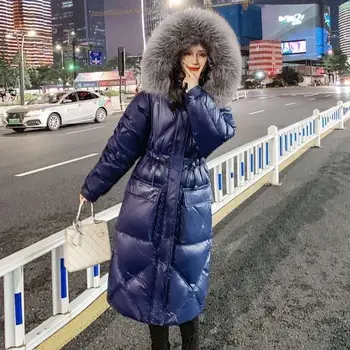 Dole Čalúnená Bunda Ženy Zimné Kabáty Kórejský Voľné Pribrala Strednej Dĺžky S Kapucňou Bežné Teplé Parkas Vrchné Oblečenie Abrigos Mjuer M879