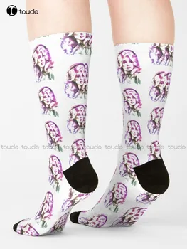 Dolly Parton Ponožky Dámske Bavlnené Ponožky Streetwear Osobné Vlastné Unisex Dospelých Dospievajúcu Mládež Ponožky 360° Digitálna Tlač Retro Umenie