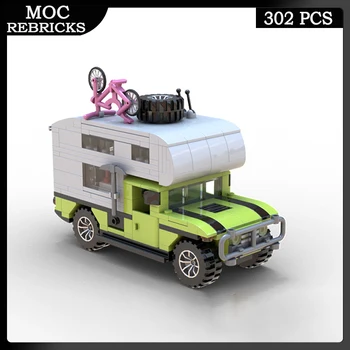 Fantasy Vozidiel, Montáž Overlanding Hummer H1 Cestujúcich MOC stavebným Tehly Hračky HOBBY Model Detí, Vianočné Darčeky
