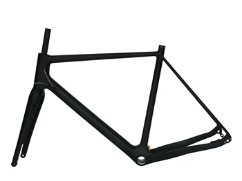 Full Carbon UD Matt Bicykli, Cyklokros 700 C Požičovňa Cyclo Cross Kotúčové Brzdy Rám + Fork + 2 * Nápravami + slúchadlá + svorka 31.8 mm ZÁVES