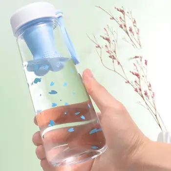 Fľaša Pohár Užitočné Čerešňové Kvety Tlač Vody Plastový Pohár Vody Pitnej Fľašu