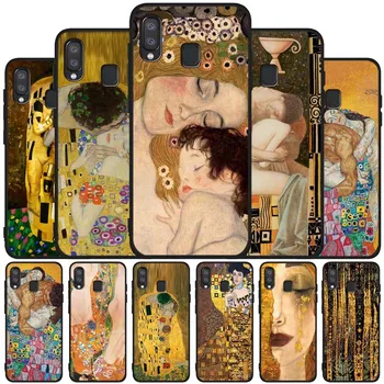 Gustav Klimt Mäkké puzdro Pre Samsung A10 A30 A40 A50 A70 M10 M20 M30S M40 A01 A21 A31 A51 A71 A20E black Prípade