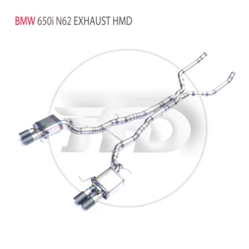 HMD Zliatiny Titánu Výfukového Systému Výkonu Ventil Catback je Vhodný Pre BMW 650i E63 E64 N62 Motora Šál Pre Autá